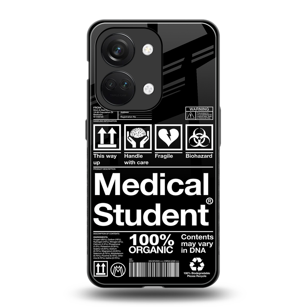 medical student back phone cover | glass case for oneplus nord 3
