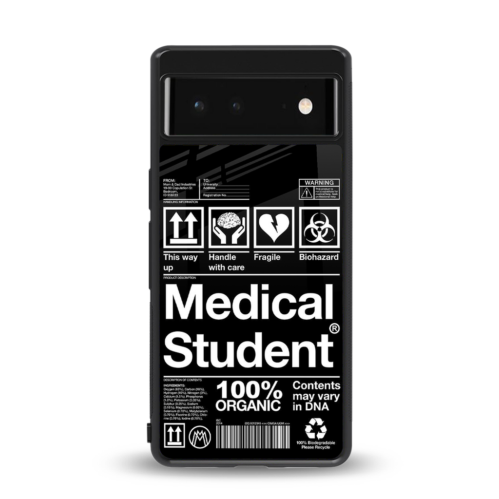 medical student back phone cover | glass case for google pixel 6