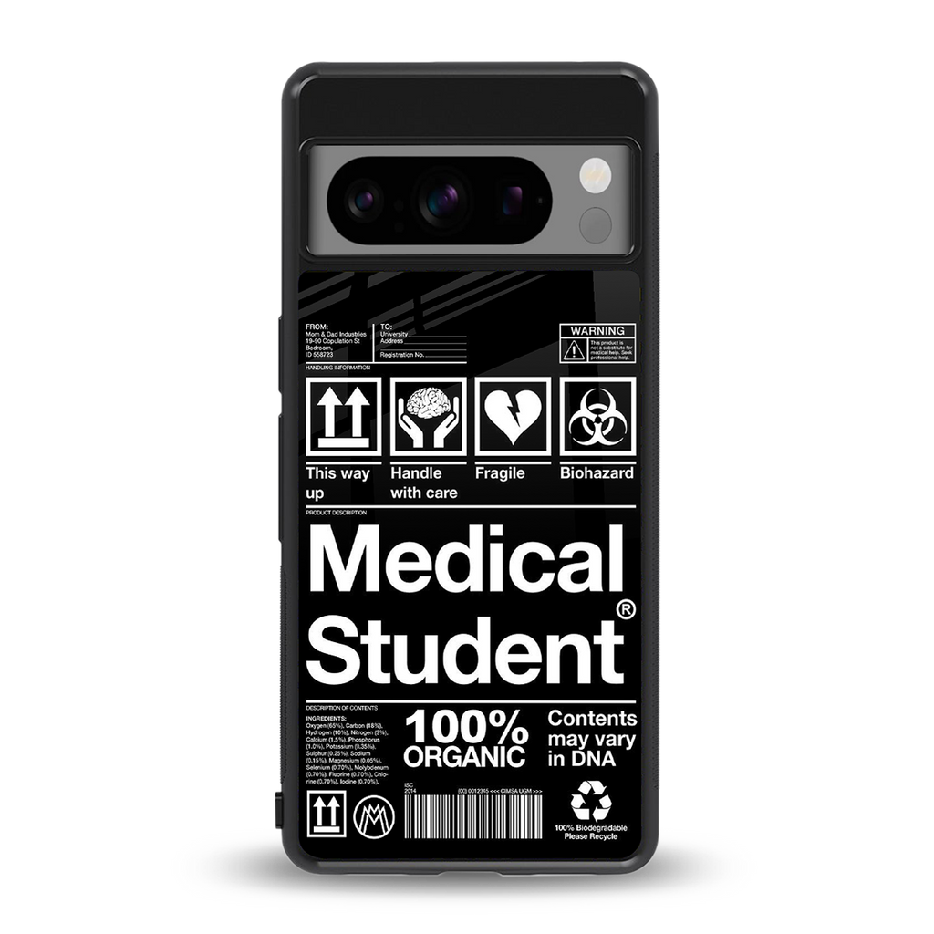 medical student back phone cover | glass case for google pixel 8 pro