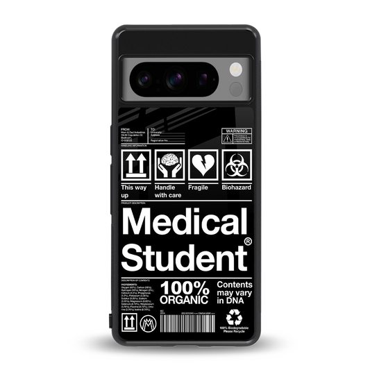 medical student back phone cover | glass case for google pixel 8 pro