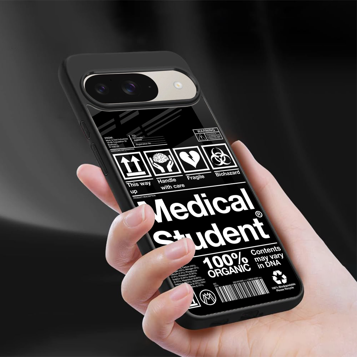 medical student back phone cover | glass case for google pixel 9