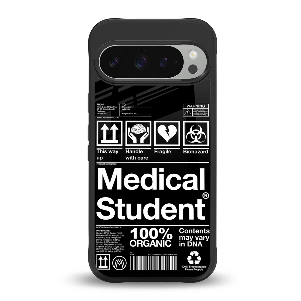 medical student back phone cover | glass case for google pixel 9 pro xl