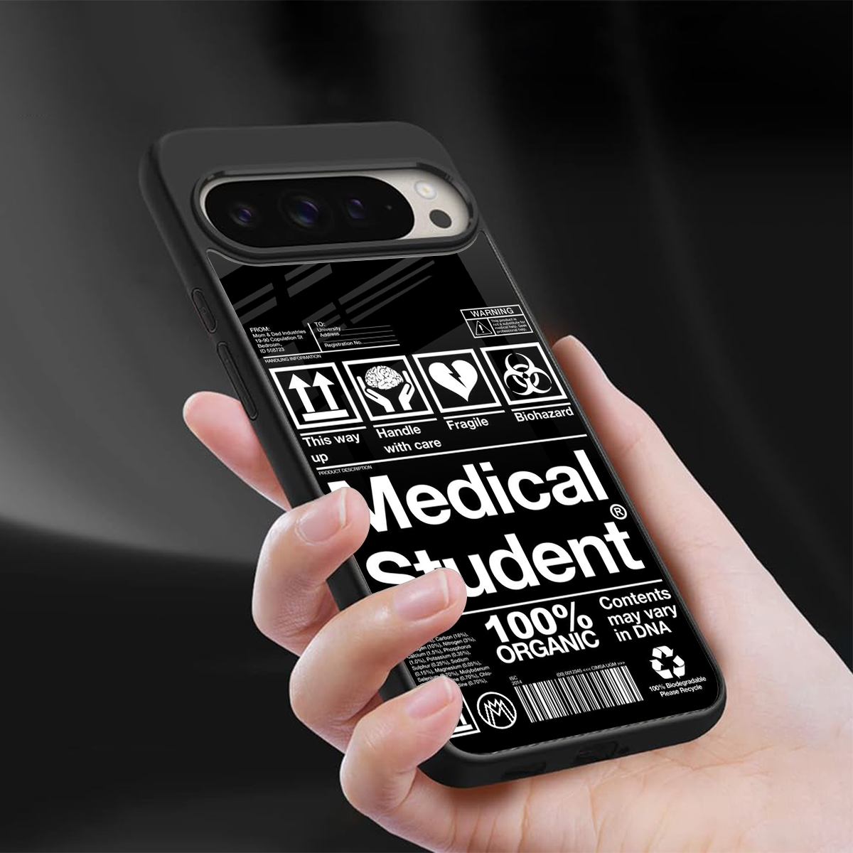 medical student back phone cover | glass case for google pixel 9 pro xl