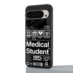 medical student back phone cover | glass case for google pixel 9 pro xl