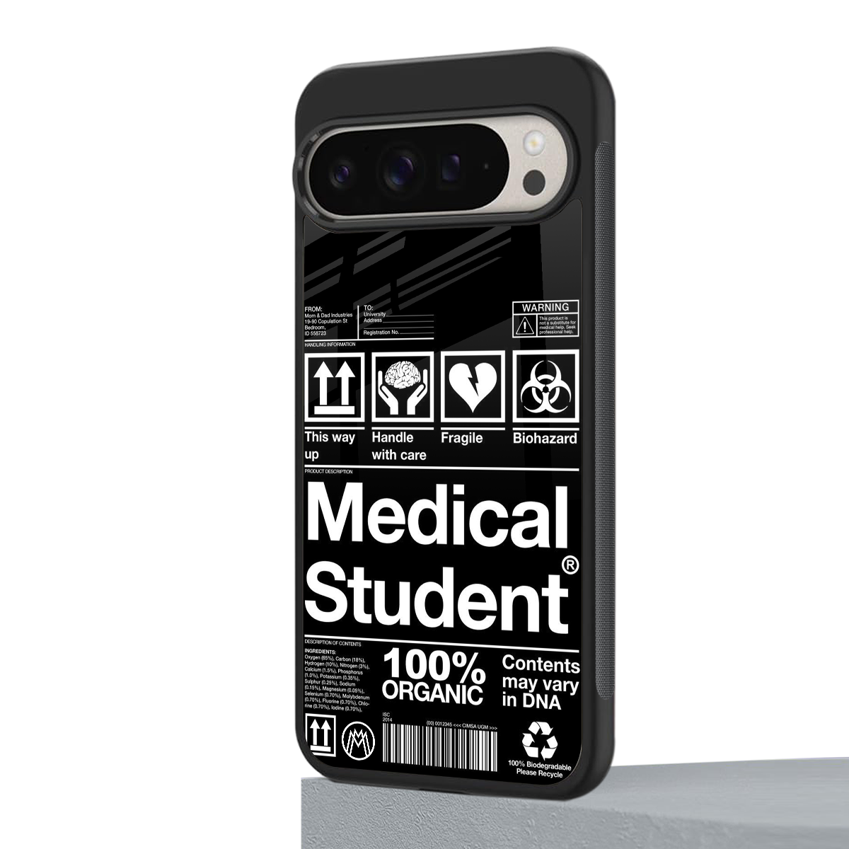 medical student back phone cover | glass case for google pixel 9 pro xl