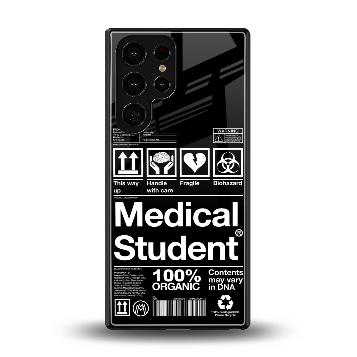 medical student back phone cover | glass case for samsung galaxy s25 ultra