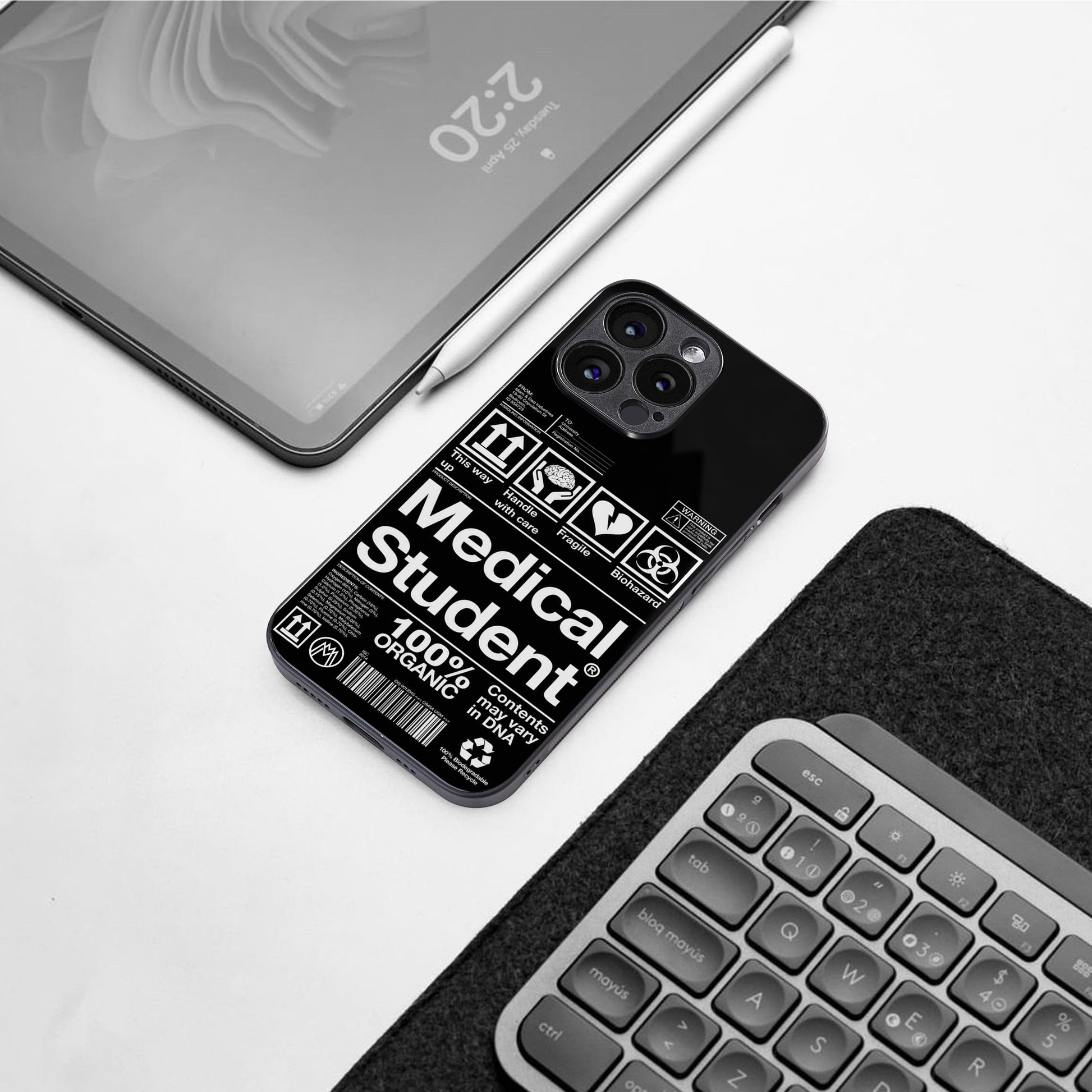 medical student back phone cover | glass case for iphone 16 pro max
