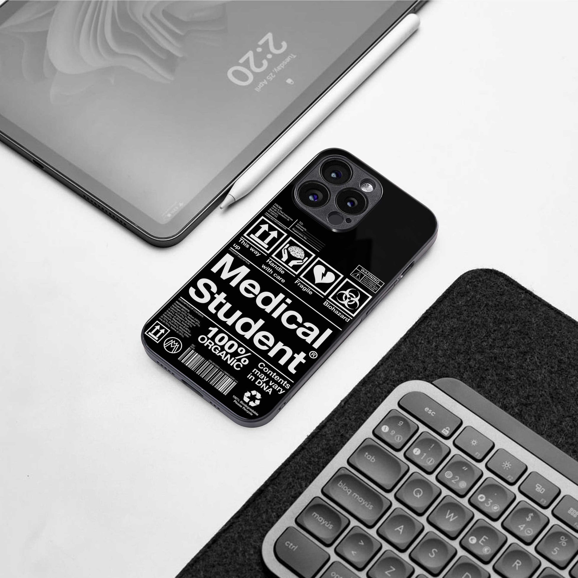 medical student back phone cover | glass case for iphone 13 pro max
