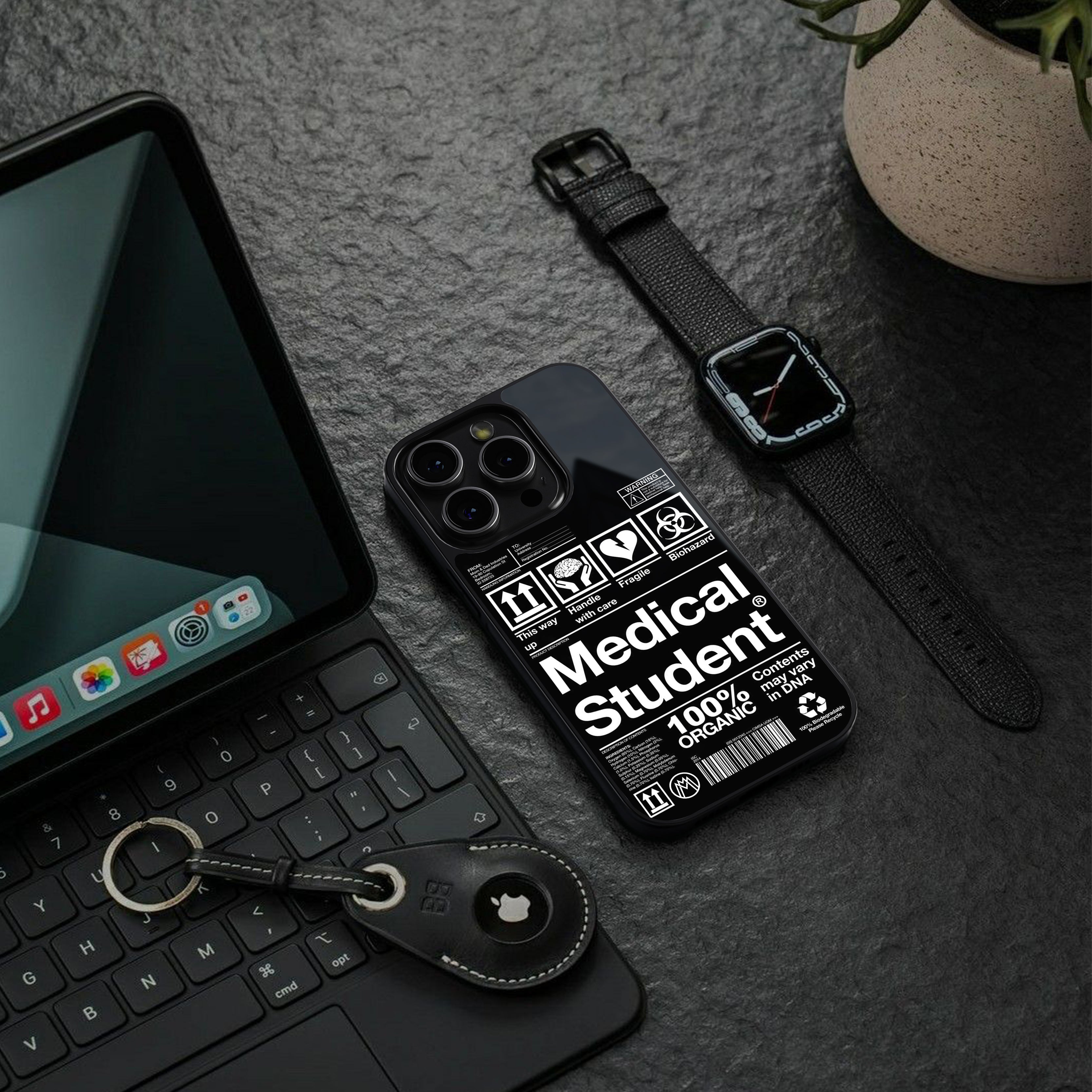 medical student back phone cover | glass case for iphone 16 pro max