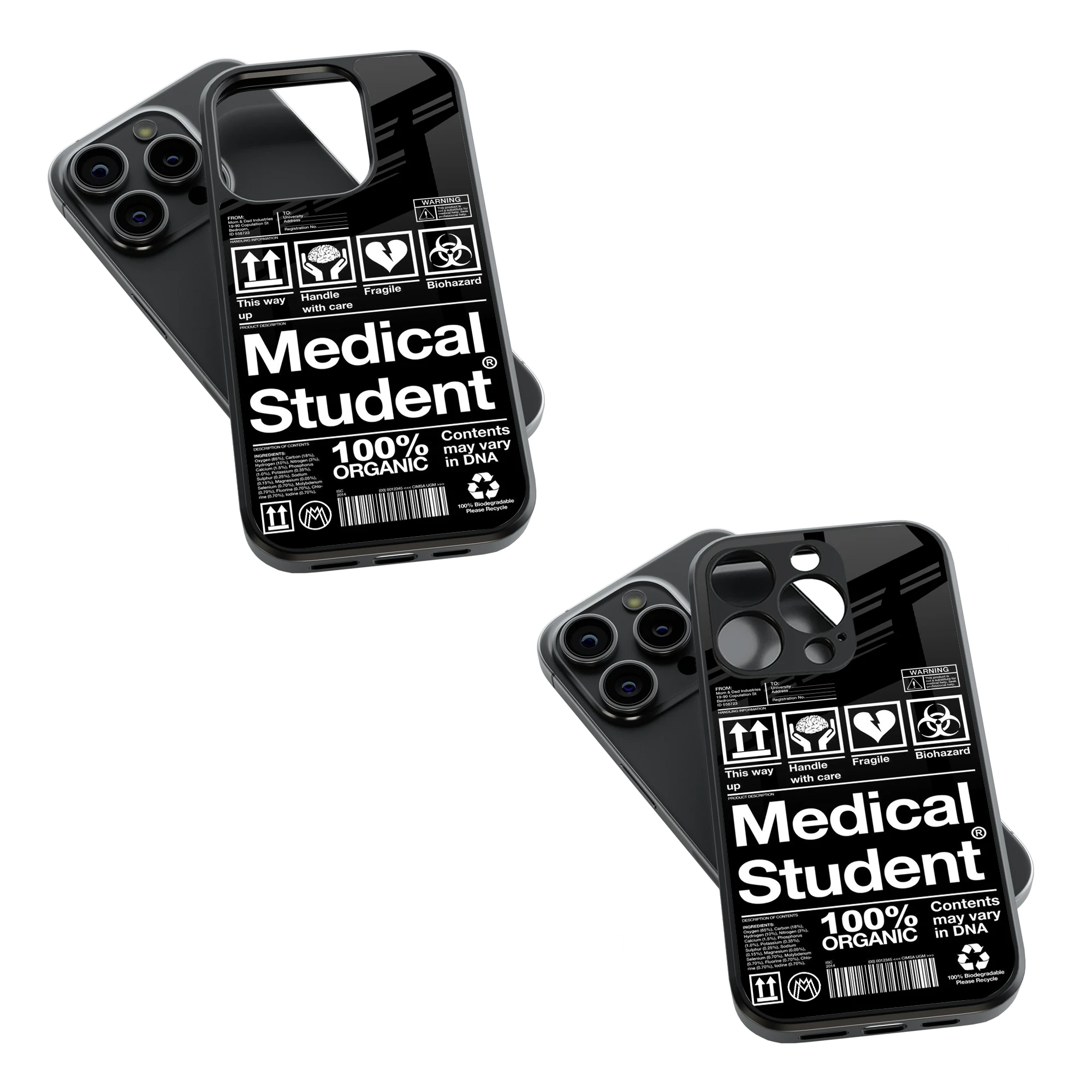 Trendy Glass Back Mobile Case for iPhone, Samsung, Redmi, OnePlus, Google Pixel, Motorola