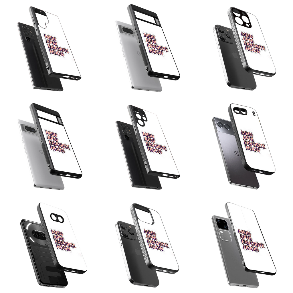 Durable Glass Back Mobile Case for iPhone, Samsung, OnePlus, Google Pixel, Redmi, Vivo, Oppo
