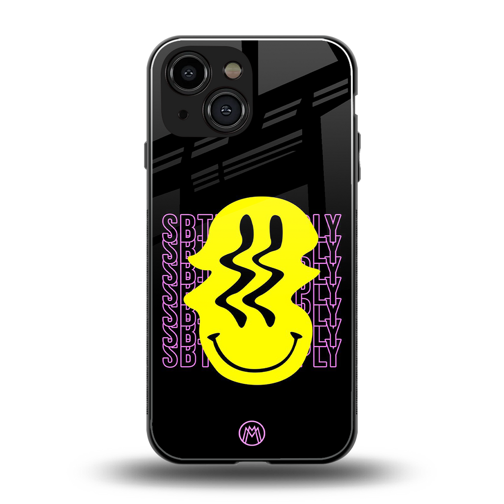 melt smile back phone cover | glass case for iphone 13 mini