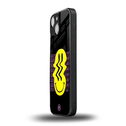 melt smile back phone cover | glass case for iphone 13 mini