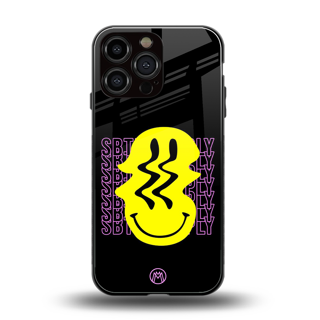 melt smile back phone cover | glass case for iphone 13 pro max