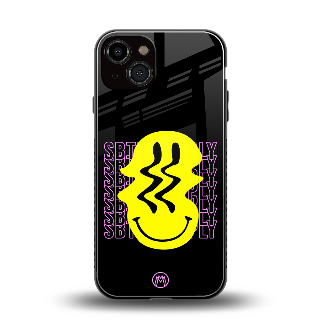 melt smile back phone cover | glass case for iphone 13