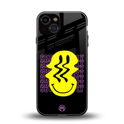 melt smile back phone cover | glass case for iphone 13