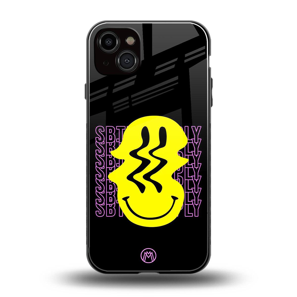 melt smile back phone cover | glass case for iphone 15 plus