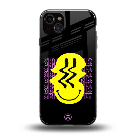 melt smile back phone cover | glass case for iphone 14 plus
