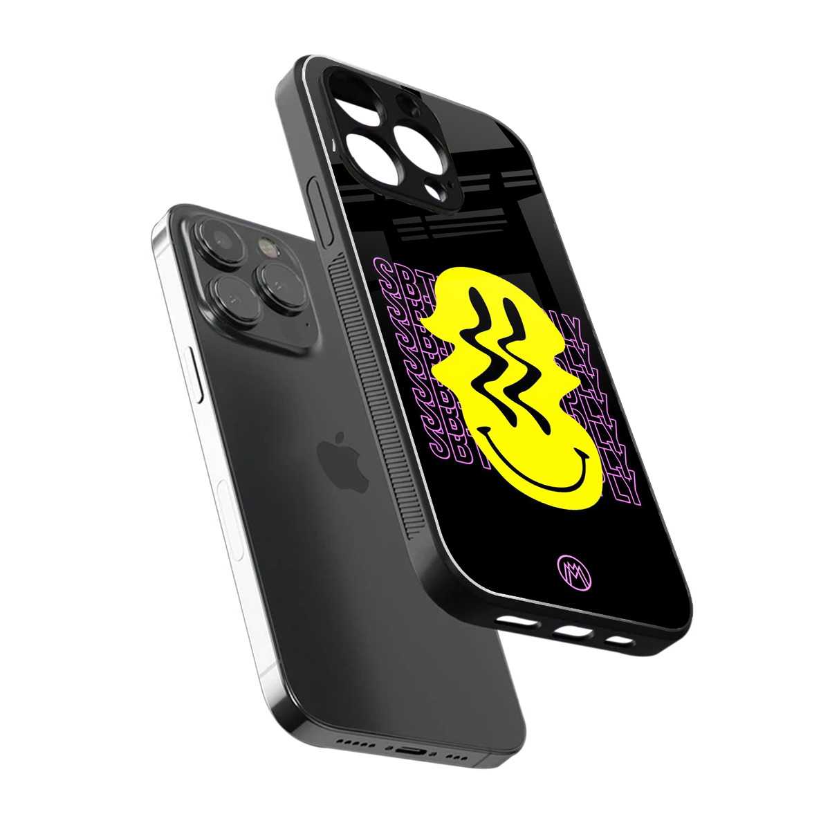 melt smile back phone cover | glass case for iphone 15 pro max