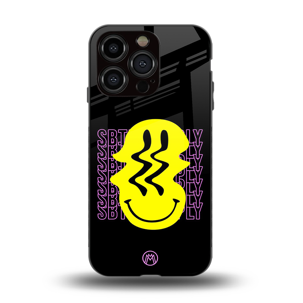 melt smile back phone cover | glass case for iphone 15 pro