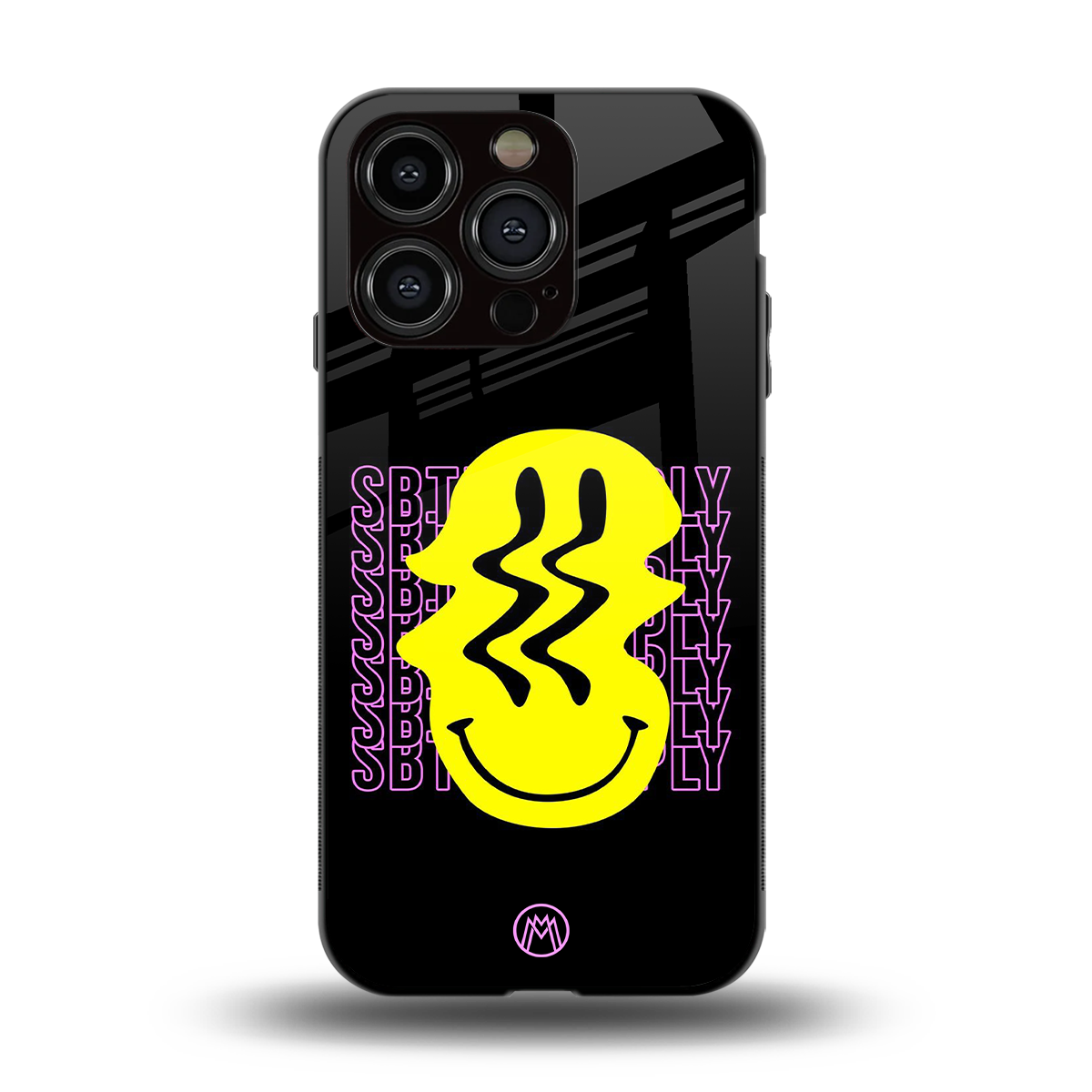 melt smile back phone cover | glass case for iphone 15 pro