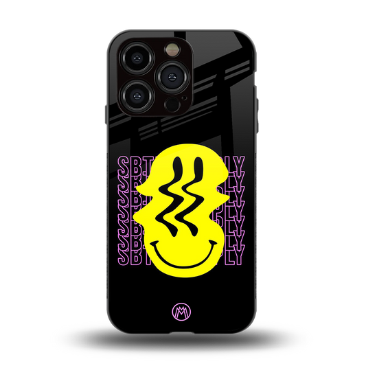 melt smile back phone cover | glass case for iphone 14 pro