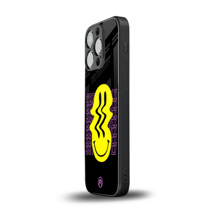 melt smile back phone cover | glass case for iphone 14 pro