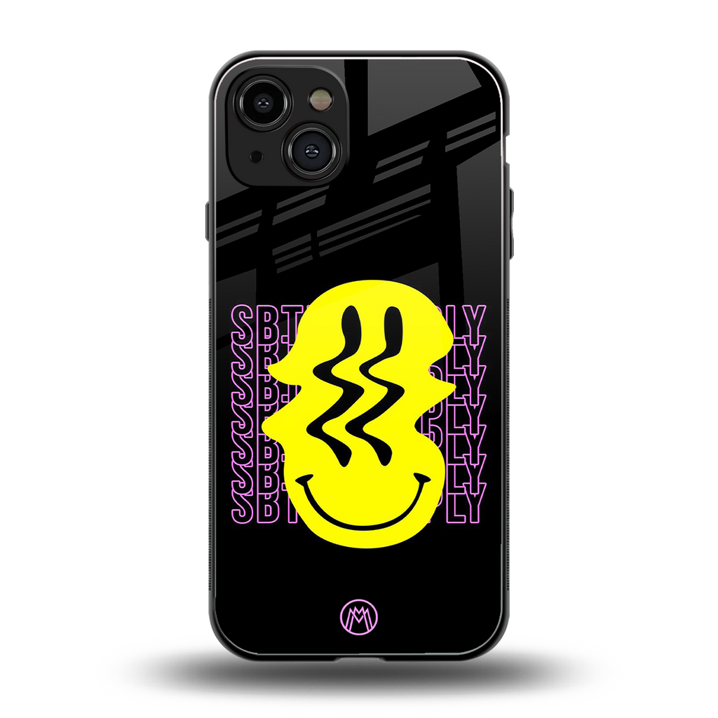 melt smile back phone cover | glass case for iphone 15