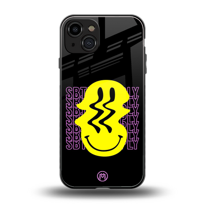 melt smile back phone cover | glass case for iphone 15