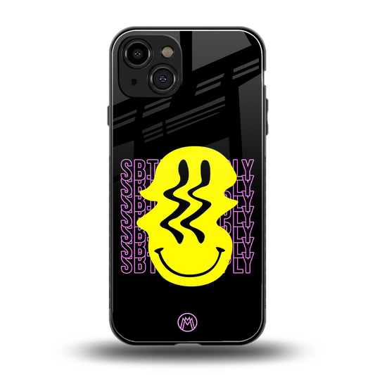 melt smile back phone cover | glass case for iphone 15