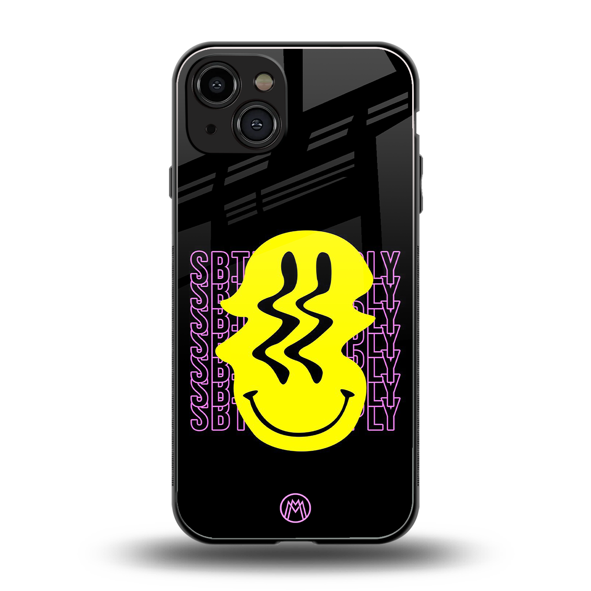 melt smile back phone cover | glass case for iphone 14