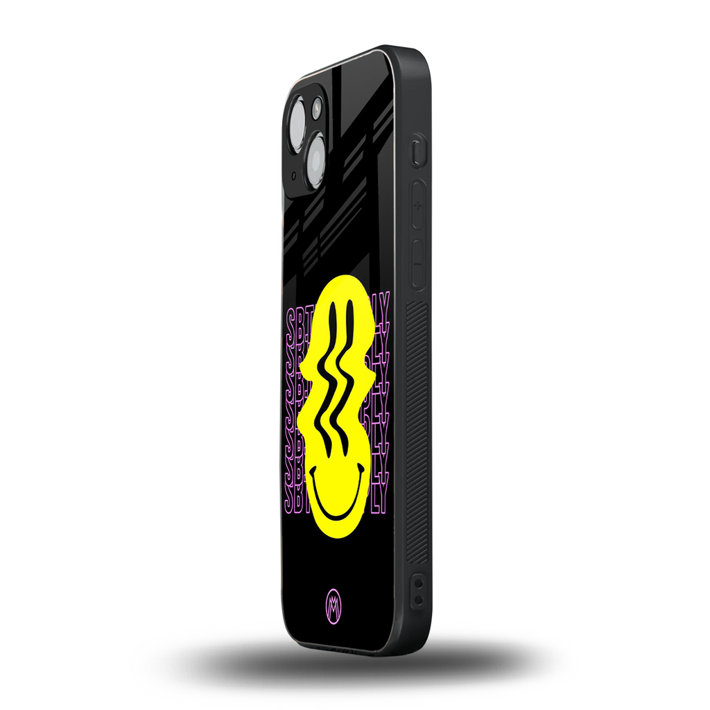 melt smile back phone cover | glass case for iphone 15