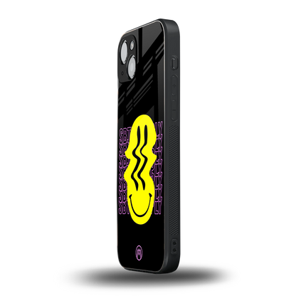 melt smile back phone cover | glass case for iphone 15