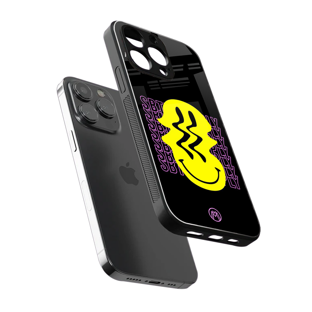 melt smile back phone cover | glass case for iphone 15 pro