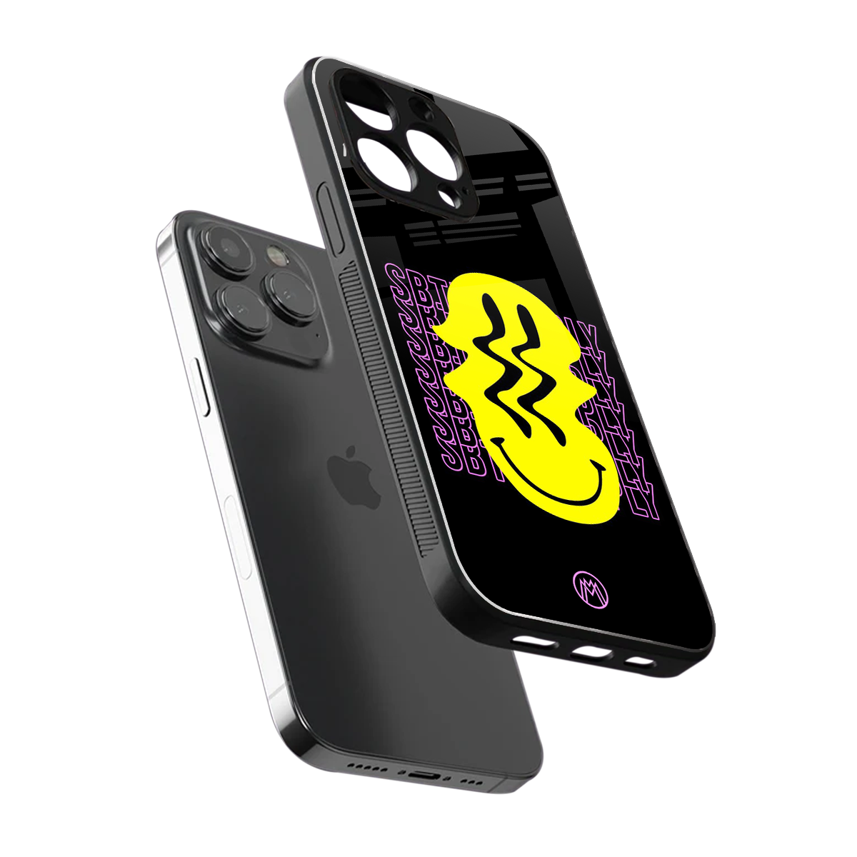 melt smile back phone cover | glass case for iphone 15 pro