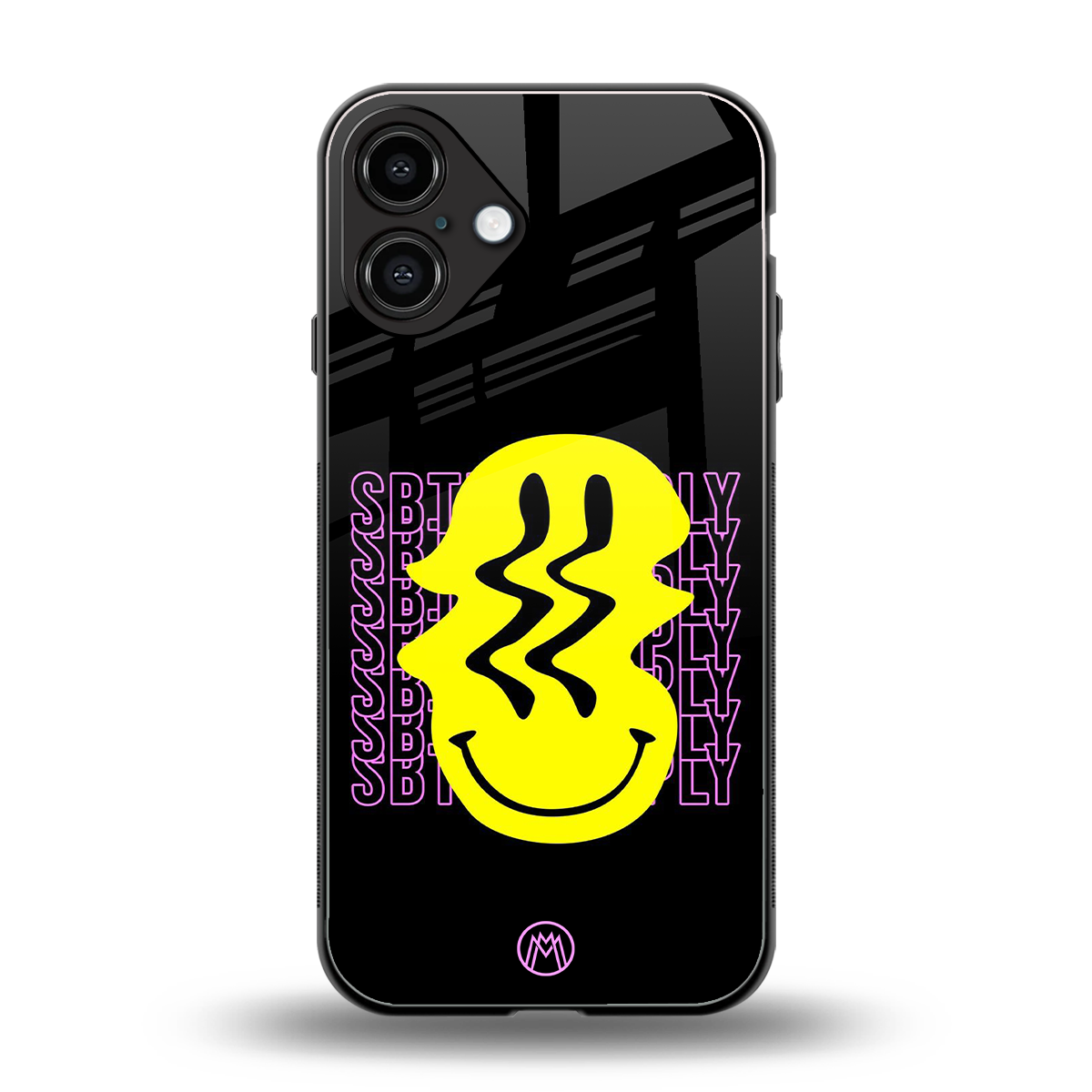 melt smile back phone cover | glass case for iphone 16 plus