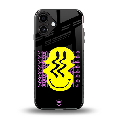 melt smile back phone cover | glass case for iphone 16 plus