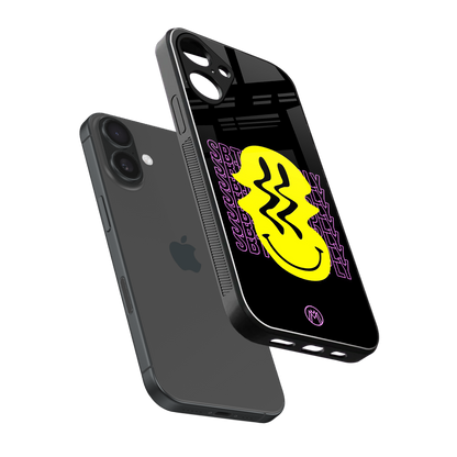 melt smile back phone cover | glass case for iphone 16 plus