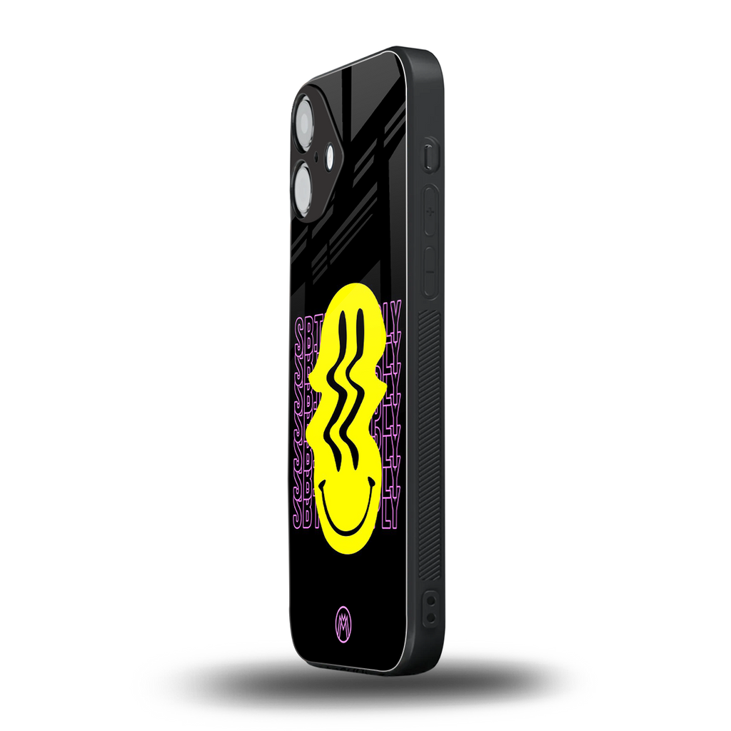 melt smile back phone cover | glass case for iphone 16 plus