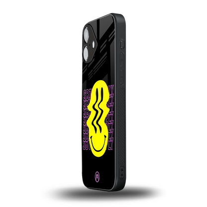melt smile back phone cover | glass case for iphone 16 plus