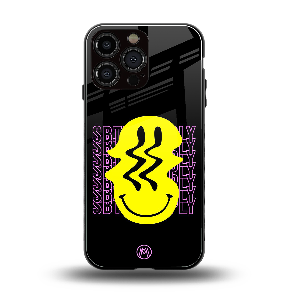 melt smile back phone cover | glass case for iphone 16 pro max