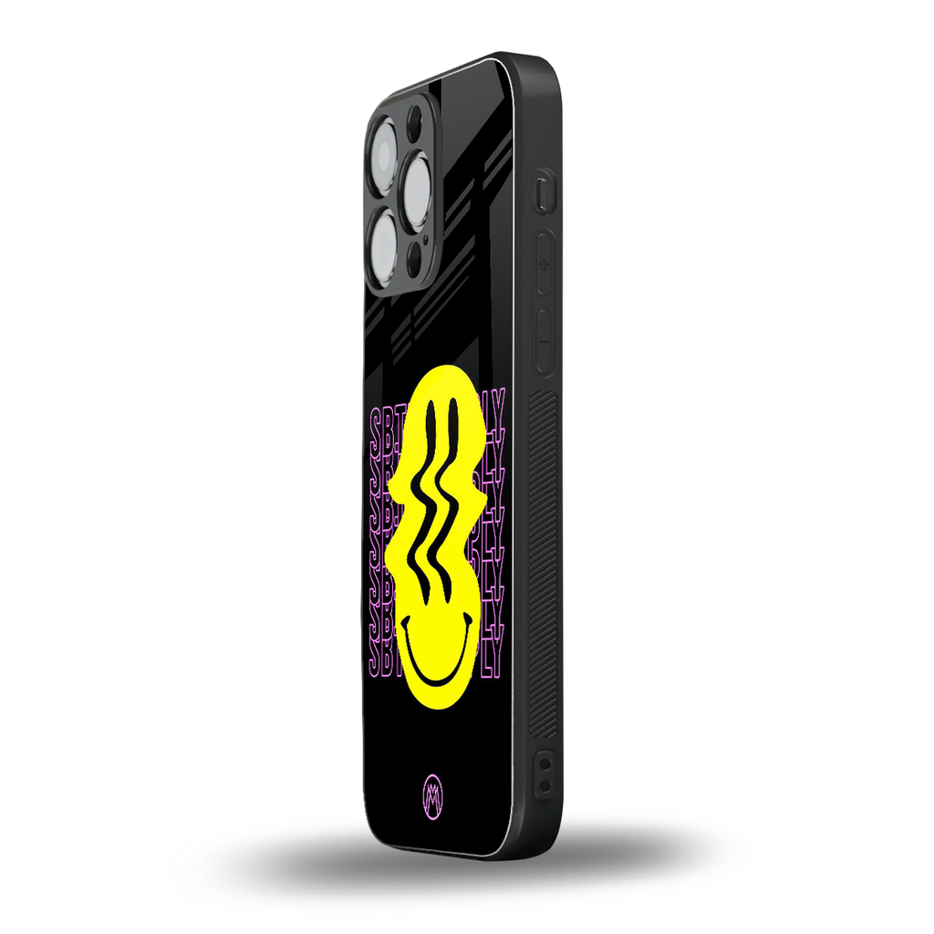 melt smile back phone cover | glass case for iphone 16 pro max