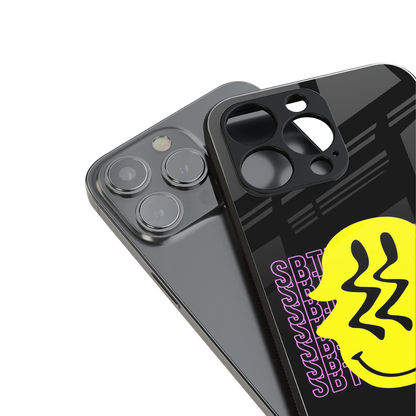 melt smile back phone cover | glass case for iphone 13 pro max
