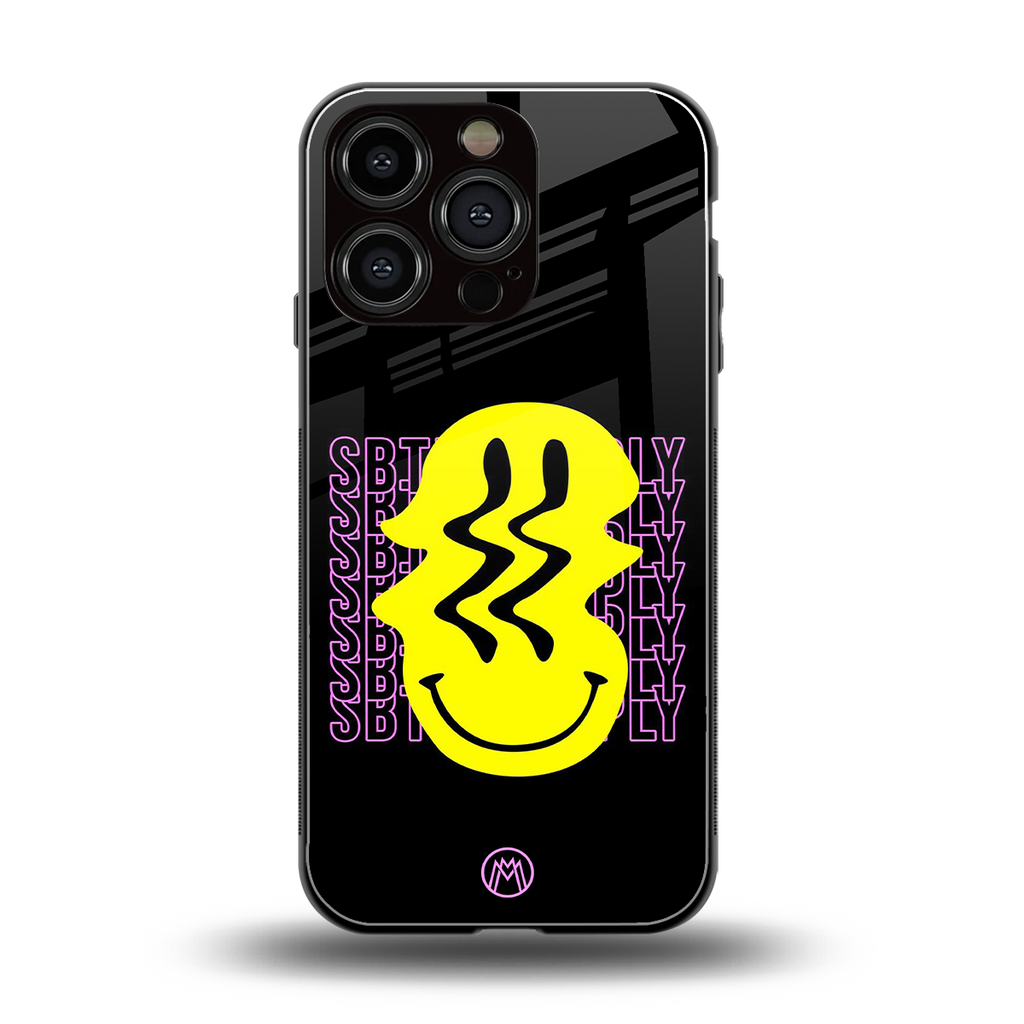 melt smile back phone cover | glass case for iphone 16 pro