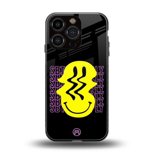 melt smile back phone cover | glass case for iphone 16 pro