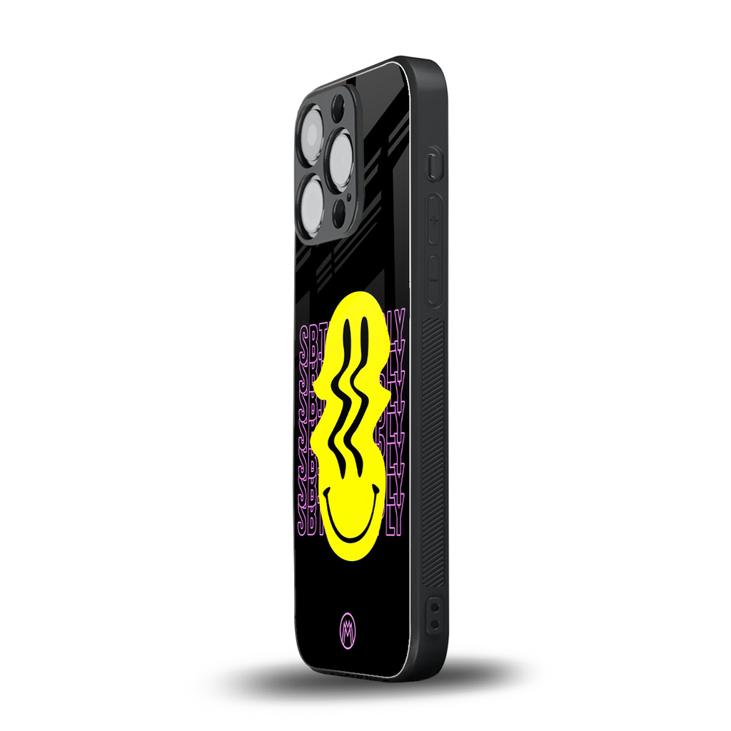 melt smile back phone cover | glass case for iphone 16 pro