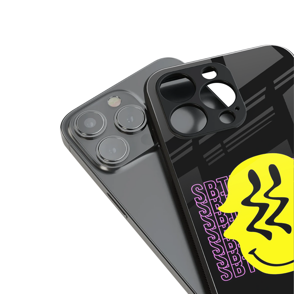 melt smile back phone cover | glass case for iphone 16 pro