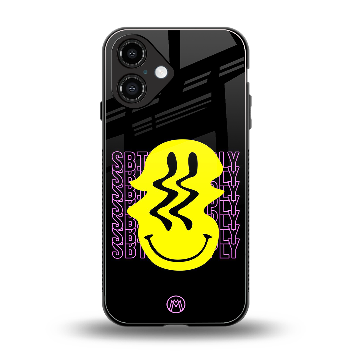 melt smile back phone cover | glass case for iphone 16