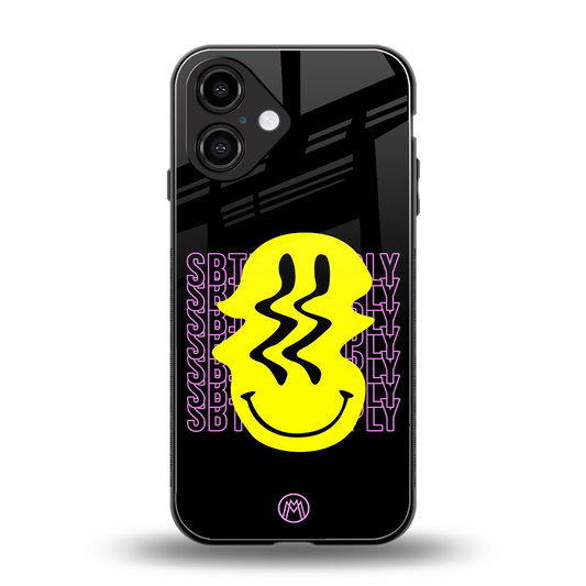 melt smile back phone cover | glass case for iphone 16