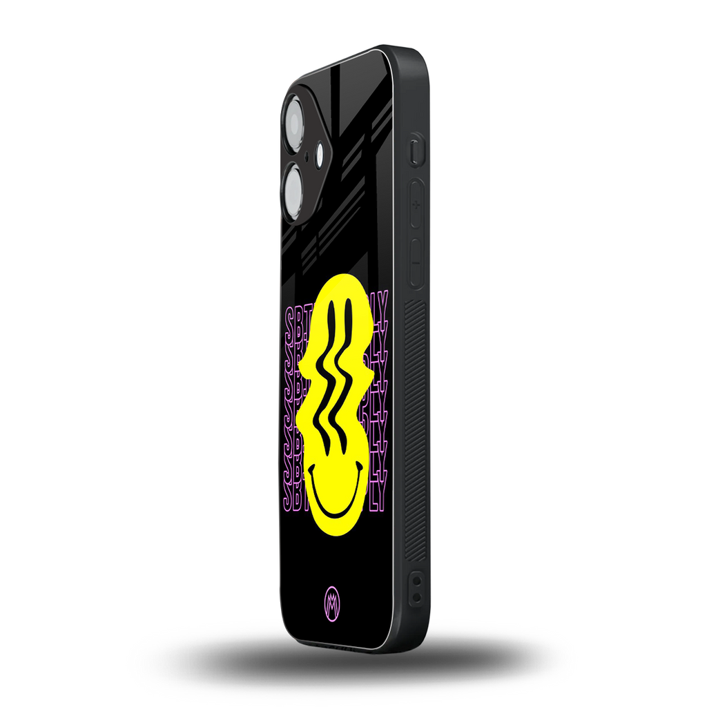 melt smile back phone cover | glass case for iphone 16